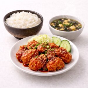 Yangnyeom Chicken + Rice + Soup